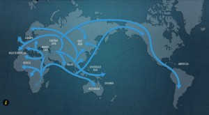 genetic migration map