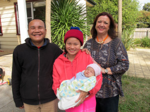 Ngo Way with his family.
