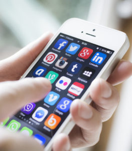 Social media on smartphone