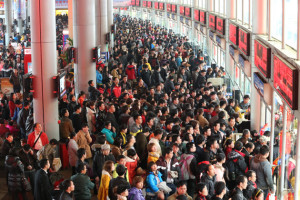 Mass of humanity on the move