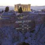 Acropolis lit up to highlight refugee plight