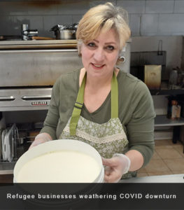 Refugee business giving back