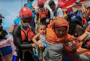 Under fire Rohingya refugees risking perilous boat trips